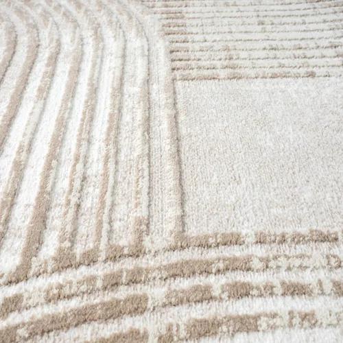 Miniatura 6 de Abani Alfombra color crema para sala de estar, dormitorio, moderna de mediados de siglo, 4 x 6 pies, duradera y fácil de limpiar
