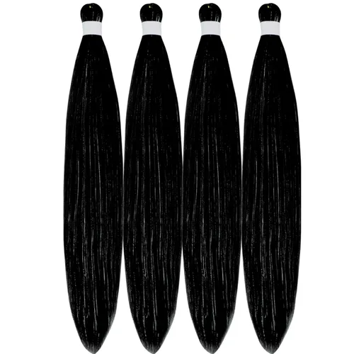 Miniatura 139 de Cabello estirado de fibra Kanekalon para trenzar con cabello humano, color oro rosado, 30 pulgadas