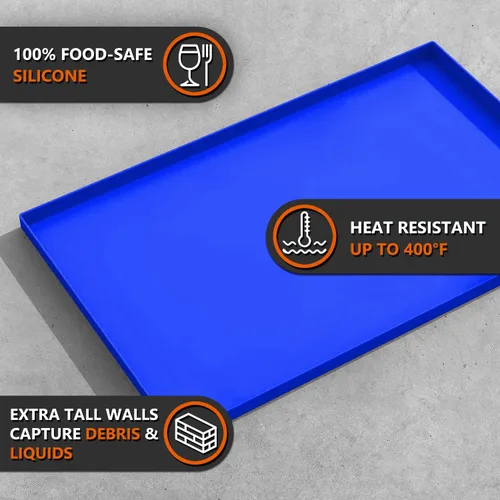 Miniatura 6 de 28" Alfombrilla de silicona para parrilla Blackstone de 28 pulgadas, cubierta de parrilla de silicona resistente de grado alimenticio, proteja su
