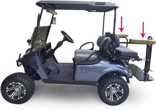Miniatura 6 de Un par de reposabrazos de asiento trasero con portavasos de repuesto universal para EZGO, para Club Car, para Yamaha y otros modelos de carrito