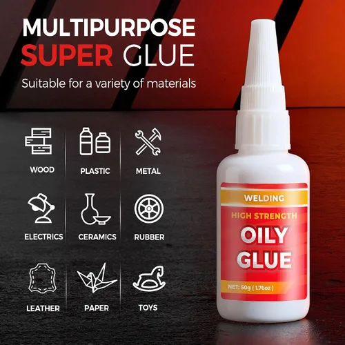 Miniatura 3 de 3 piezas de pegamento aceitoso de alta resistencia para soldadura, gel de superpegamento de soldadura mejorado 2025, adhesivo instantáneo, pegamento