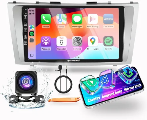 Miniatura 12 de Kunfine Coche CarPlay Android Navegación Automática Estéreo GPS Radio Reverse Cámara Pantalla 10 "IPS Pantalla Táctil Headunit Tablet Pad Media