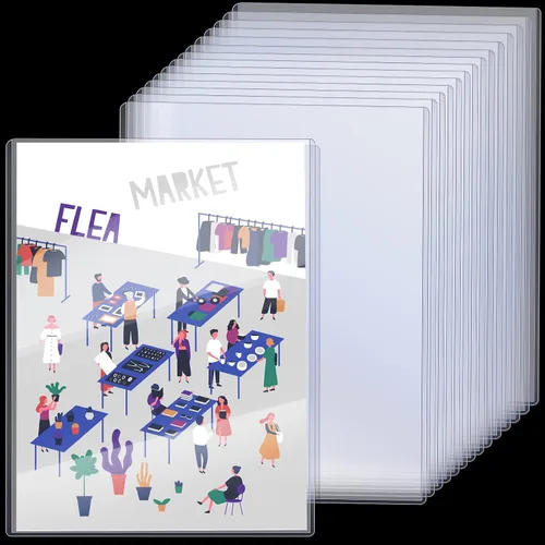 Miniatura 8 de Sintuff 10 protectores rígidos de impresión de 11 x 17 pulgadas, fundas transparentes resistentes para fotos, documentos, pósters, cómics, 10