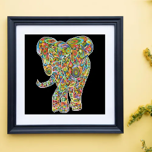 Miniatura 3 de DIAMOND DOTZ Kaleidoscope Walk - Kit de pintura de diamante de elefante para adultos, kits de arte de diamantes, un kit de manualidades creativo