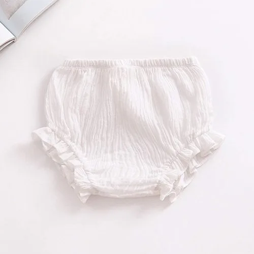 Miniatura 2 de Conjunto de 3 piezas de pantalones cortos para recién nacidos, para bebés, niñas y niños, mezcla de lino y algodón, lindos pantalones cortos