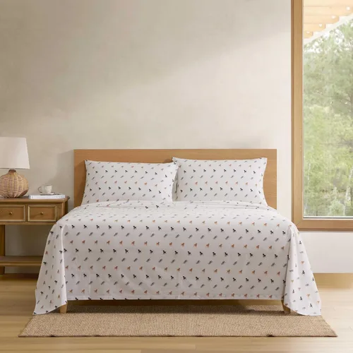 Miniatura 30 de Eddie Bauer - Sábanas tamaño Queen, juego de ropa de cama de percal de algodón, decoración del hogar crujiente y fresca (Canoe Lake Paddle, Queen)
