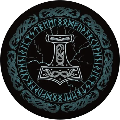 Miniatura 3 de Thor's Hammer Mjolnir Asgard Viking Runes PopSockets PopSockets intercambiable PopGrip