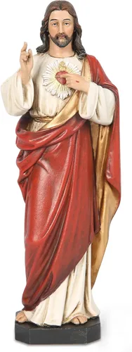 Estatua católica BC del Sagrado Corazón de Jesús, 6" H decoración del hogar de Jesucristo, figura católica coleccionable, regalos religiosos, hecha