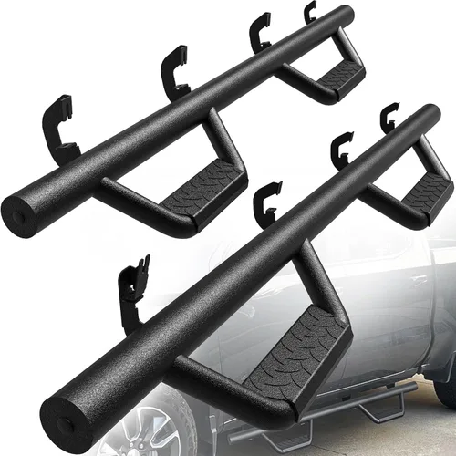 YITAMOTOR - Estribos de caída compatibles con Chevy Silverado/GMC Sierra 1500 de 2 filas y 4 puertas 2007-2018, 2007-2019 2500HD 3500HD de 2 filas y