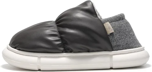 utune Zapatillas de pan para mujeres y hombres, zapatos de invierno para exteriores, interiores, hogar, zapatilla de piel sintética, felpa cálida,