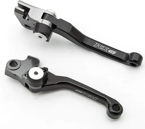 Miniatura 22 de Krace Juego de palancas de freno y embrague pivotantes CNC para motocross de bicicleta de tierra compatible con YZ80/85 2001 2002 2003 2004 2005