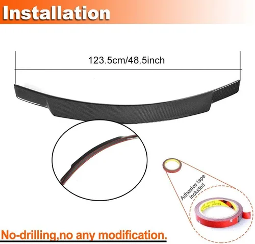 Miniatura 5 de Alerón de maletero de fibra de carbono real para BMW Serie 2 F22 Coupé y F87 M2 2014-2020 Tapa trasera Highkick Tail Wing Lip 220i 228i 230i M235i
