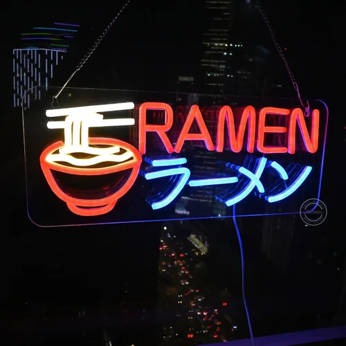Miniatura 6 de Britrio Ramen ラーメン Letrero de neón con luces LED para decoración de pared, letreros de neón para restaurantes, barras de casa, cocina, comedor