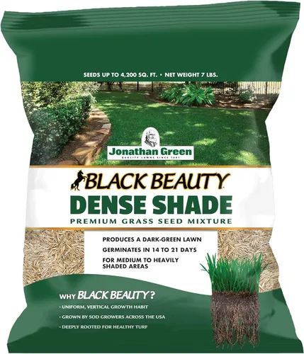 Jonathan Green (10620) Black Beauty - Semilla de césped de sombra densa – Semilla de césped de temporada fría (7 libras)