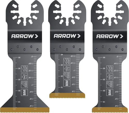 Miniatura 8 de Arrow OSC101VP-3 - Paquete variado de cuchillas oscilantes multimateriales para tuberías de cobre, madera, PVC, paneles de yeso, universal, se