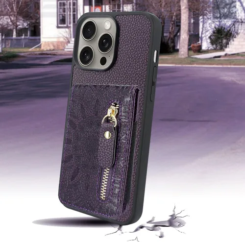 Miniatura 5 de Harryshell Funda compatible con iPhone 15 Pro Max con ranuras para tarjetas [con capacidad para hasta 6 tarjetas] Función de atril, bolsillo