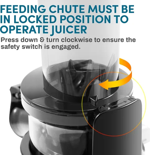 Miniatura 4 de Elite Gourmet Exprimidor lento compacto de masticación, extractor de jugo de prensa en frío, sin BPA, con exprimidor eléctrico de cítricos, control