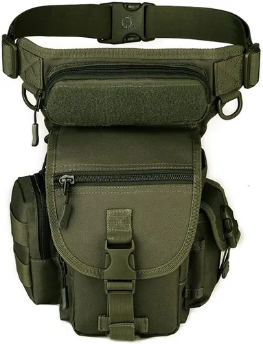 Miniatura 11 de Hebetag Riñonera de nailon para senderismo, para hombres y mujeres, táctica, motocicleta, ciclismo, equitación, viajes, deportes al aire libre