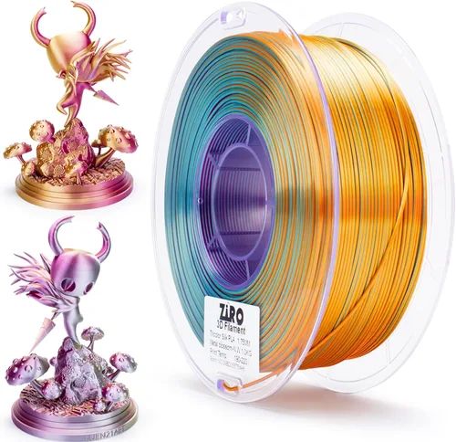 Miniatura 14 de ZIRO Filamento PLA, Filamento de Impresora 3D de Seda de Coextrusión de Triple Color 1.75mm, para Bolígrafo de Impresora 3D, Carrete PLA Multicolor