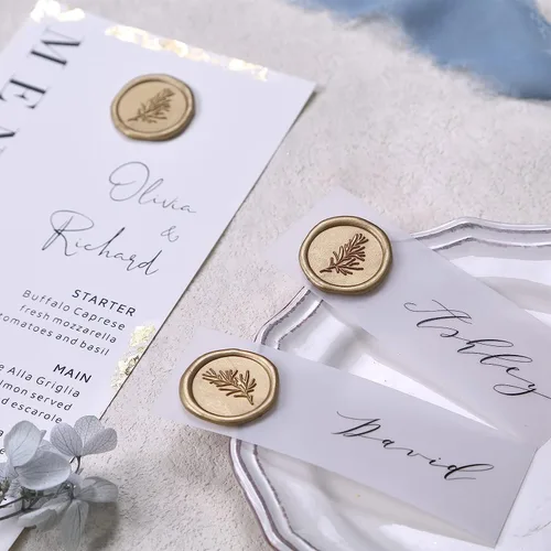 Miniatura 4 de UNIQOOO - Barras de cera mini para pistola de pegamento para sello de cera – Oro metálico prosecco, ideal para invitaciones de boda, tarjetas