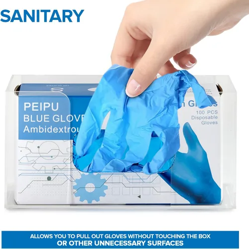 Miniatura 4 de Stock Your Home Dispensador de guantes individuales de acrílico, estante de caja de pañuelos, soporte de pared para guantes, para cocina, armario
