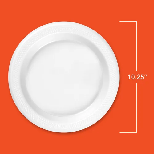 Miniatura 2 de Hefty Platos de espuma extra fuertes y profundos, redondos, blancos, 10.25 pulgadas, 21