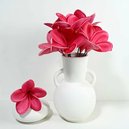 Miniatura 45 de Regalos de Cumpleaños para Mujeres 8pcs Flores Rosa Claro PU Tacto Real Flores Regalos para Mujeres para Navidad Flores Artificiales para Bricolaje
