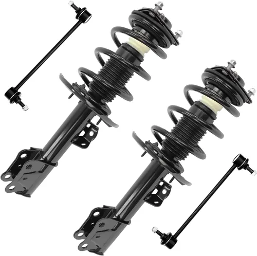Miniatura 44 de Detroit Axle - Kit de 4 piezas RWD Puntales Delanteros Barras Estabilizadoras para Ford F-150 2021 2022 2023 2024, 2 Puntales con Resorte Helicoidal