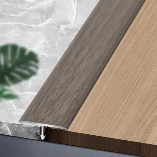 Miniatura 14 de Tiras de transición de moldeo en T de grano de madera, tiras de cubierta de umbral de aleación de aluminio, decoración de borde de alfombra a LVT