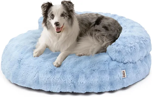 Miniatura 18 de EHEYCIGA Sofá cama suave para gatos de interior, cama extra pequeña esponjosa para perros con funda extraíble lavable, sofá para mascotas, Camello