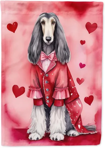 Miniatura 218 de Caroline's Treasures DAC5292CHF - Bandera de Border Collie My Valentine House para porche, grande, con manga para porche, para colgar en la pared