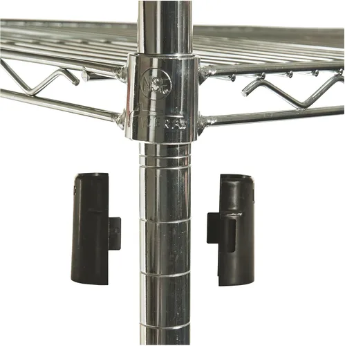 Miniatura 10 de Alera ALE Industrial - Kit de inicio de estantería de alambre resistente, 4 estantes, 48 pulgadas de ancho x 18 pulgadas de profundidad x 72 plateado