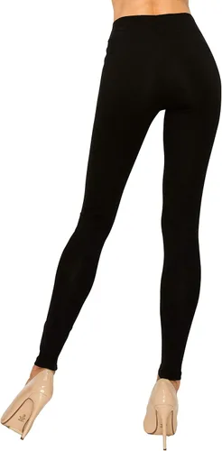 Miniatura 4 de EttelLut - Leggings de algodón y elastano básicos, de tela jersey, largo completo o arriba de los tobillos, talla regular y extra grande