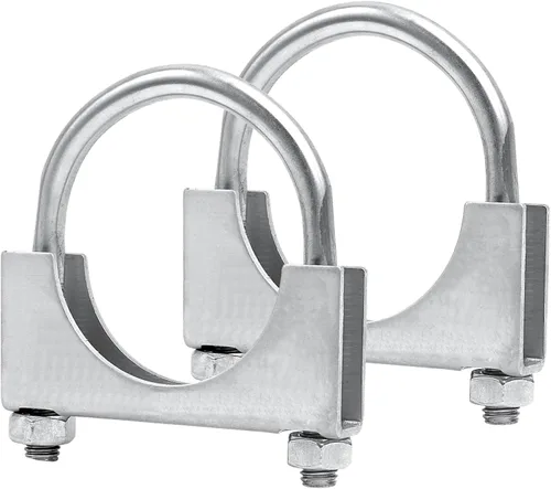 Miniatura 9 de Abrazadera de escape con perno en U de 2.5 pulgadas de acero inoxidable, abrazaderas de escape con perno en U, paquete de 2