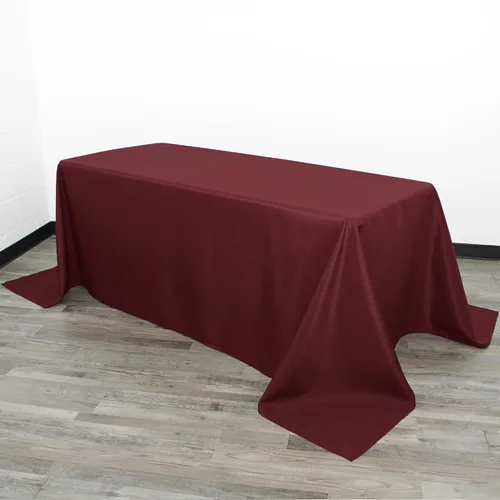 Miniatura 17 de Your Chair Covers - Mantel rectangular de poliéster de 90 x 132 pulgadas, color morado, mantel de boda sin costuras de alta calidad para mesas