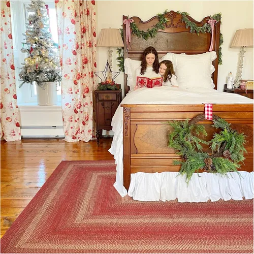 Miniatura 158 de Homespice Alfombras de Área Ovaladas Trenzadas de Yute Denim Azul de 8x10 pies para Sala de Estar, Dormitorio y Comedor. Apto para Mascotas. Estilos