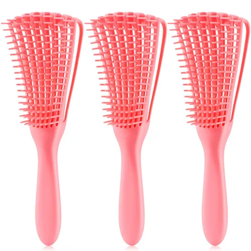 Miniatura 18 de Cepillo para el cabello, cepillo desenredante para cabello afroamericano/africano texturizado 3a a 4c rizado