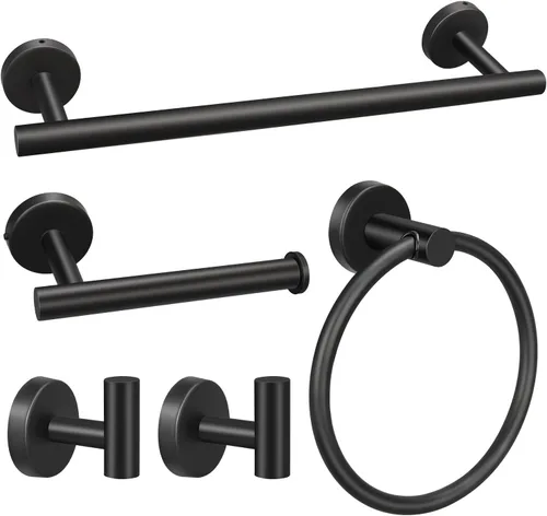 Miniatura 9 de Juego de accesorios de baño de 10 piezas, juego de accesorios de baño de níquel cepillado, incluye barras de toalla de mano de 16 pulgadas, soportes