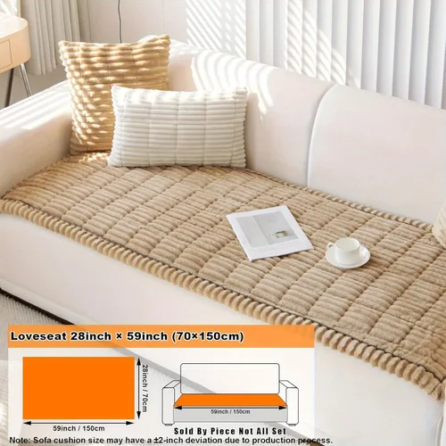 Miniatura 6 de ZQFFB Funda para Sofá para Mascotas Perros Lavable Antideslizante Protector para Mascotas Alfombra para Perros para Sofás y Sillones Café