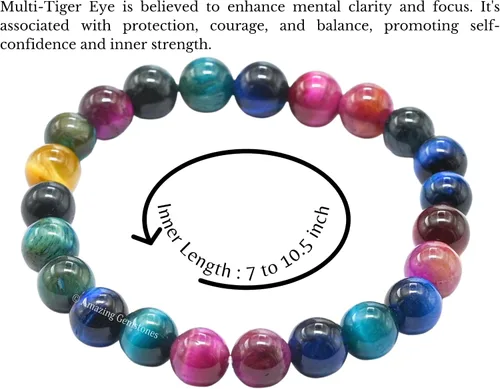 Miniatura 493 de Amazing Gemstone Crystal Bracelet for Women Men's Gifts - Protection Healing Crystal Bracelet - 8mm Gemstone Beaded Stretchable Bracelet Pulseras