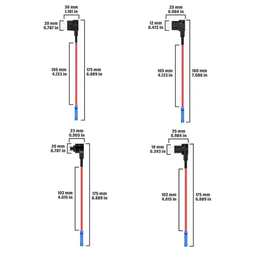 Miniatura 4 de 4 tipos de kit de fusibles de toma de circuito para coche de 12V 12 voltios de perfil bajo Mini Micro2 estándar Fusibles de toma APR ATC ATO ATS