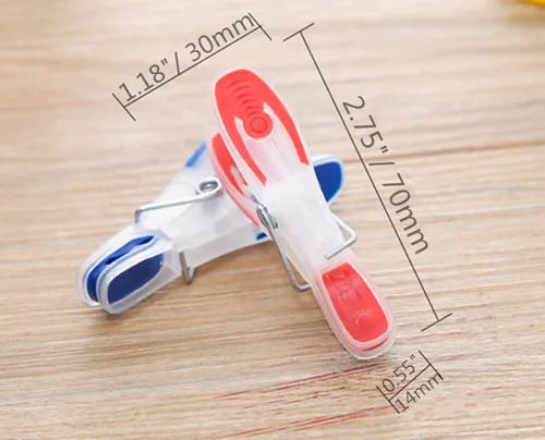 Miniatura 3 de Clips de plástico resistentes antideslizantes para secar la ropa, pinzas resistentes para viajes, paquete de 24