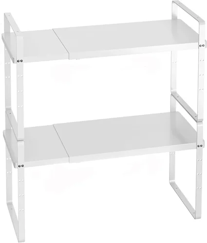 Miniatura 13 de iPEGTOP Estante organizador de almacenamiento expandible para gabinete, soporte de armario resistente, estante de especias, altura ajustable