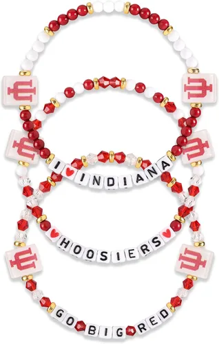 Miniatura 68 de FOCO NCAA unisex-adulto Paquete de 3 Pulseras de la Amistad con Cuentas con Logotipo de Equipo Universitario de la NCAA Oficialmente Licenciadas