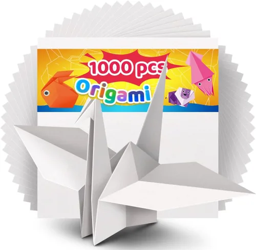 Miniatura 14 de IOOLEEM Papel de origami, 200 hojas, papel de origami negro, cuadrado de 6 pulgadas, papel de color de doble cara.