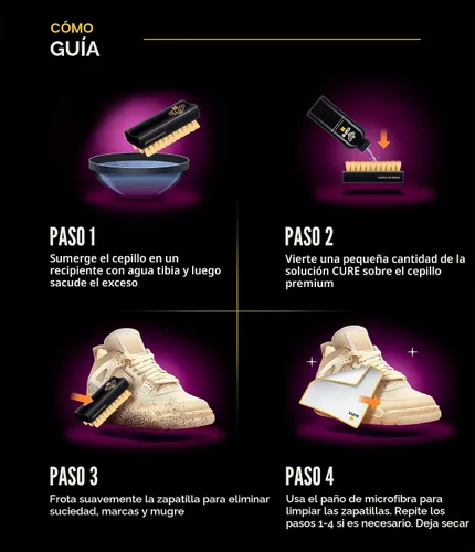 Miniatura 5 de Crep Protect Limpiador de zapatillas – La solución definitiva de limpieza de zapatos para cuero, gamuza, nubuck, lona, nailon, vinilo – 8.4 onzas