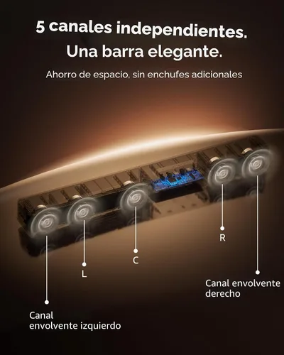 Miniatura 2 de ULTIMEA Barra de sonido envolvente de 5.1 canales con subwoofer, Dolby Atmos, VoiceMX, BassMX, APP, barra de sonido de 300 W para Smart TV, sistema