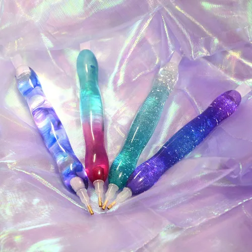 Miniatura 6 de Kit de herramientas y accesorios de pintura de arte de diamante con bolígrafo de cuentas perforadas para adultos, puntas de lápiz estilo perforador