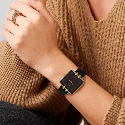 Miniatura 5 de Reloj con correa de cuero para mujer, elegante, elegante, clásico, casual, a la moda, cuadrado, reloj de regalo para ella