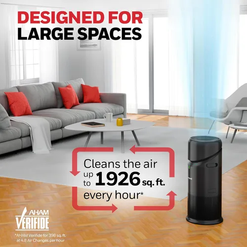 Miniatura 10 de Honeywell Allergen Plus™ - Purificador de aire HEPA 3 en 1 para el hogar, ventilador y flujo de aire ajustable para habitaciones grandes de hasta